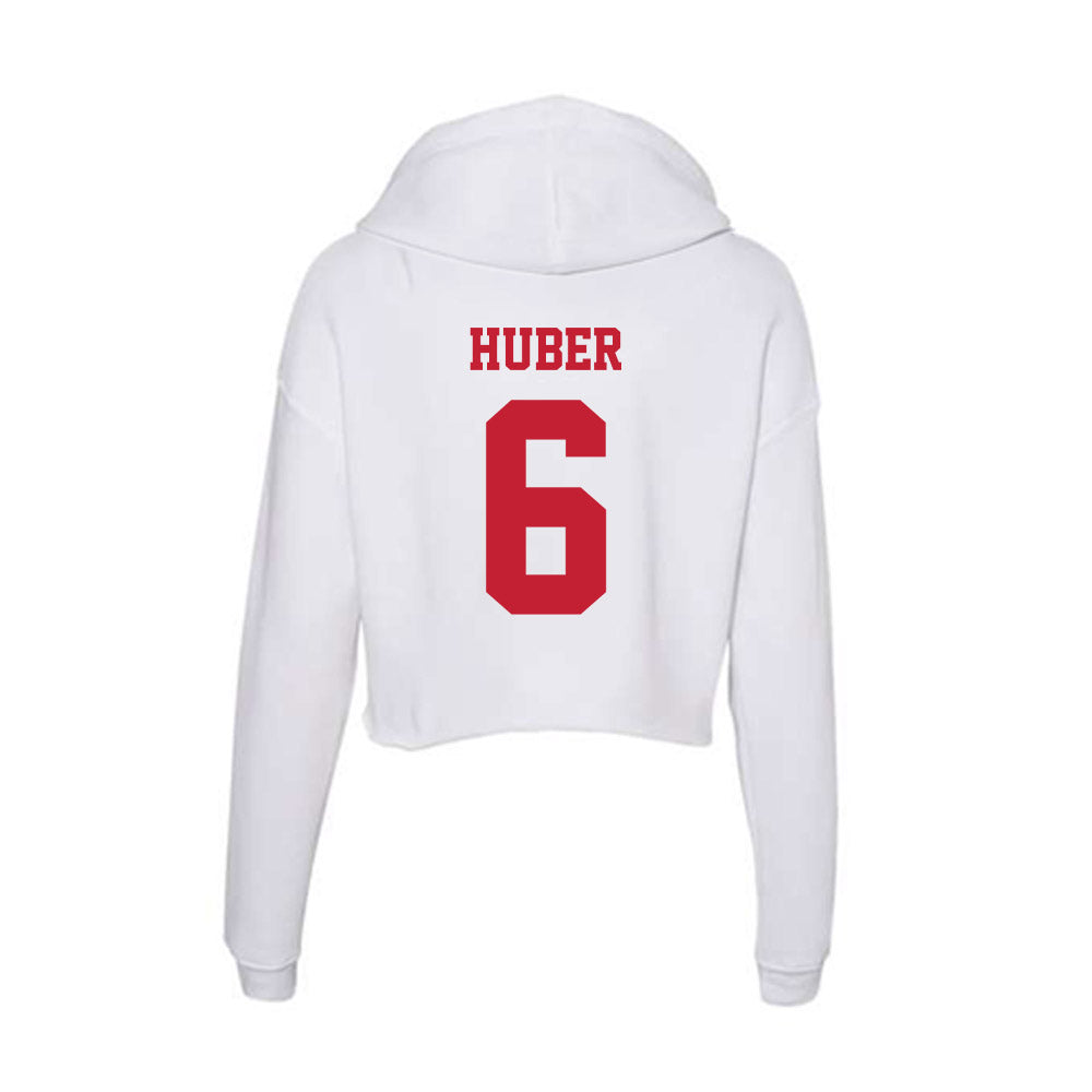 Ball State - NCAA Women's Volleyball : Maggie Huber - Classic Shersey Women's Crop Fleece Hoodie-1