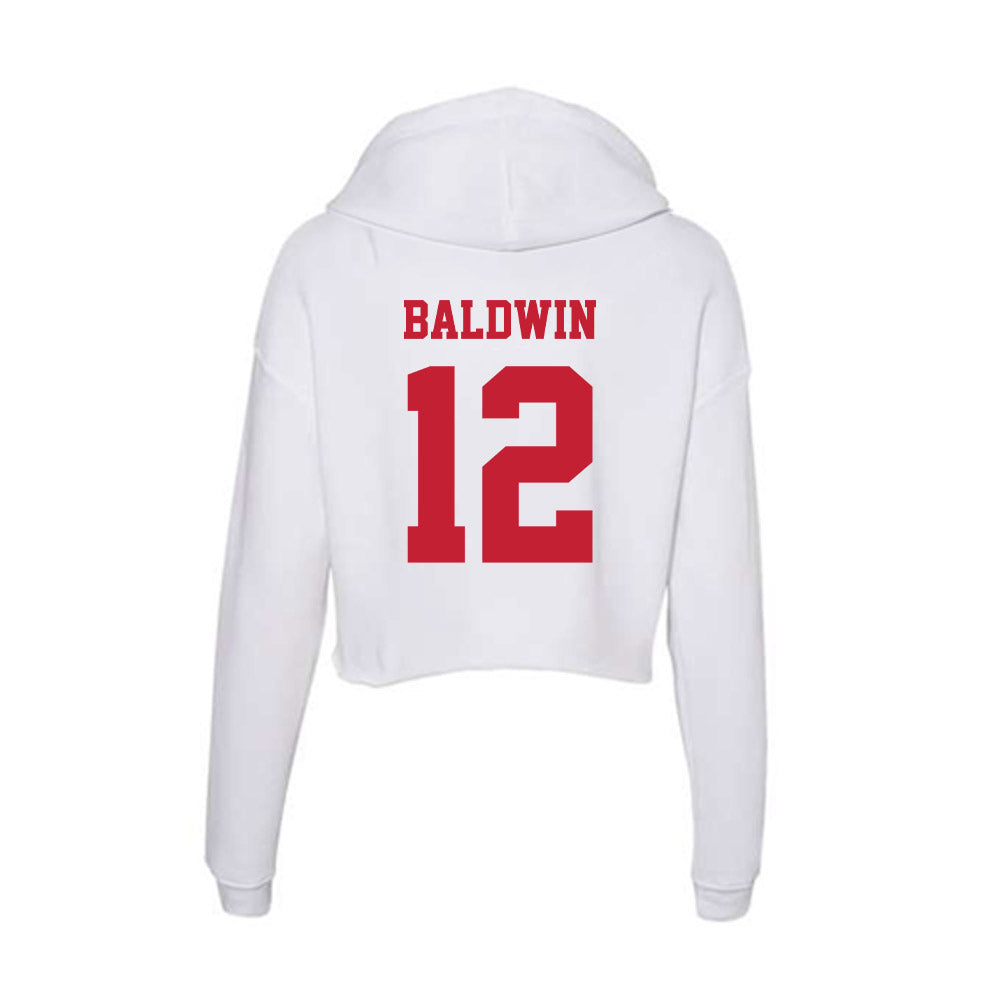 Ball State - NCAA Football : Thailand Baldwin - Classic Shersey Women's Crop Fleece Hoodie-1