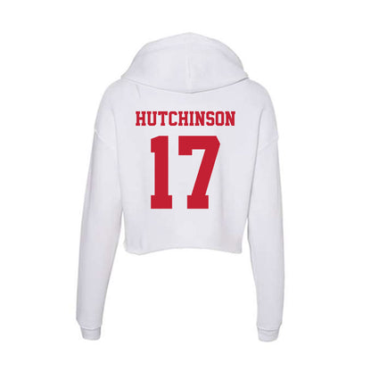 Ball State - NCAA Baseball : Connor Hutchinson - Classic Shersey Women's Crop Fleece Hoodie-1