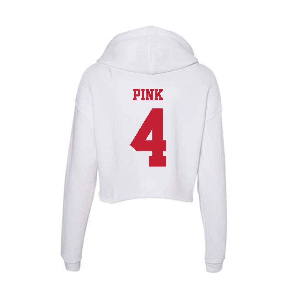 Ball State - NCAA Men's Volleyball : Xander Pink - Classic Shersey Women's Crop Fleece Hoodie-1