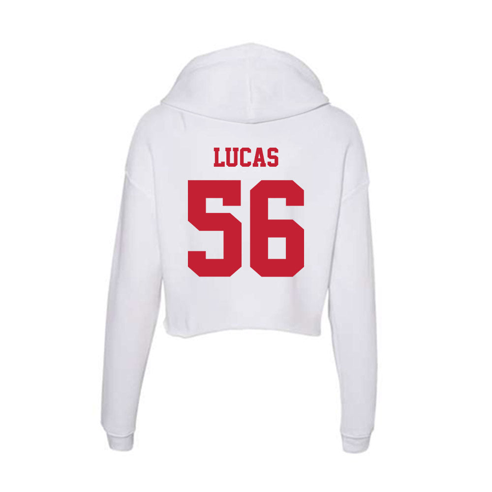 Ball State - NCAA Football : Isaac Lucas - Classic Shersey Women's Crop Fleece Hoodie-1