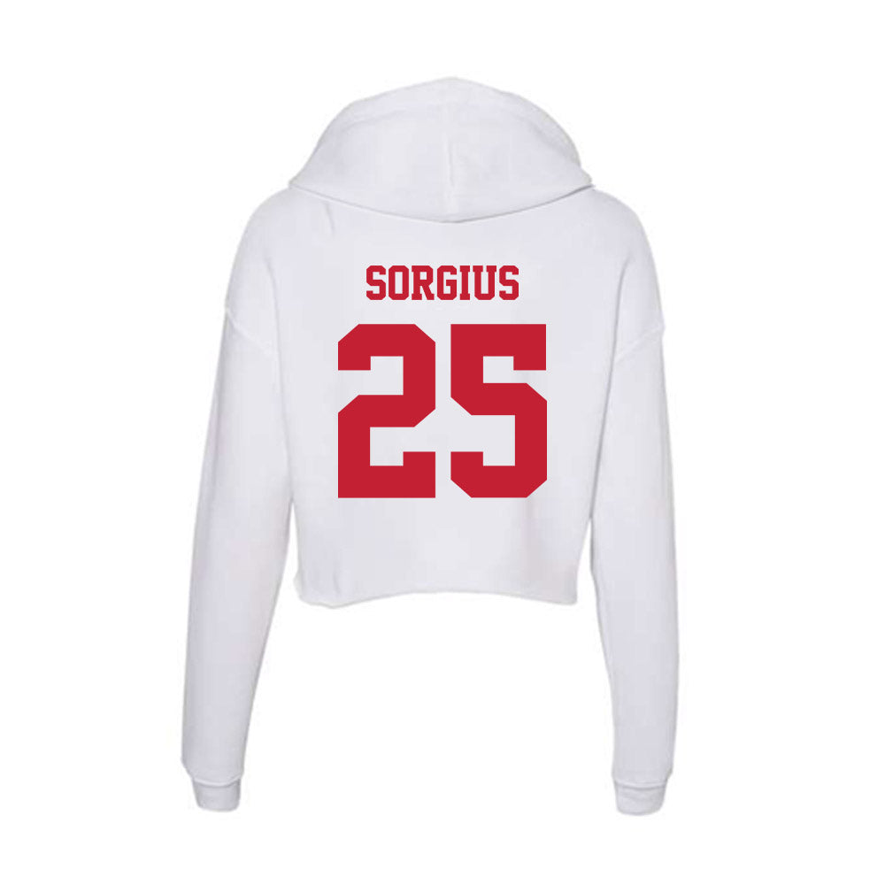 Ball State - NCAA Baseball : Kendric Sorgius - Classic Shersey Women's Crop Fleece Hoodie-1