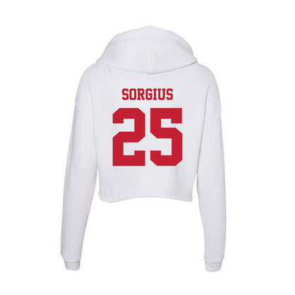 Ball State - NCAA Baseball : Kendric Sorgius - Classic Shersey Women's Crop Fleece Hoodie-1