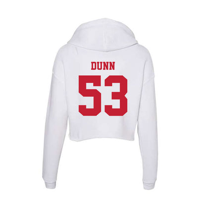 Ball State - NCAA Football : Tucker Dunn - Classic Shersey Women's Crop Fleece Hoodie-1