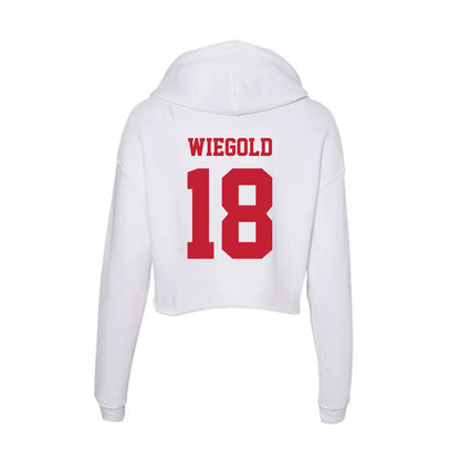 Ball State - NCAA Football : Jackson Wiegold - Classic Shersey Women's Crop Fleece Hoodie-1