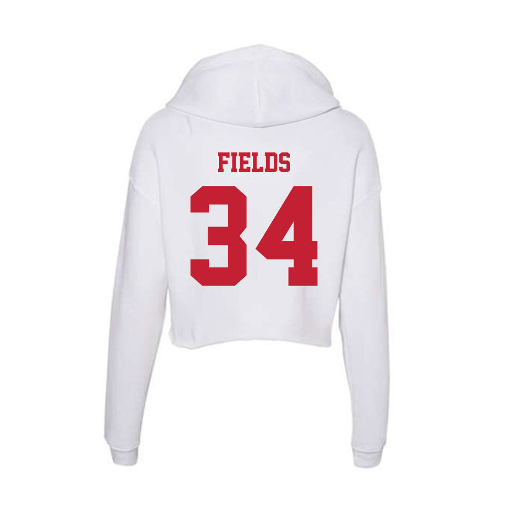 Ball State - NCAA Football : Derek "DJ" Fields - Classic Shersey Women's Crop Fleece Hoodie-1