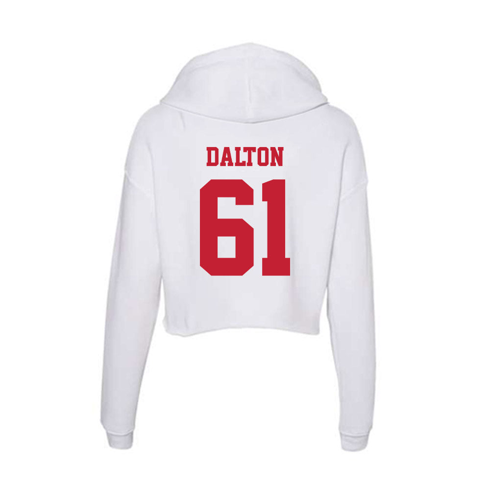 Ball State - NCAA Football : Luke Dalton - Classic Shersey Women's Crop Fleece Hoodie-1