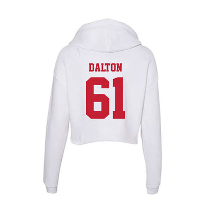 Ball State - NCAA Football : Luke Dalton - Classic Shersey Women's Crop Fleece Hoodie-1