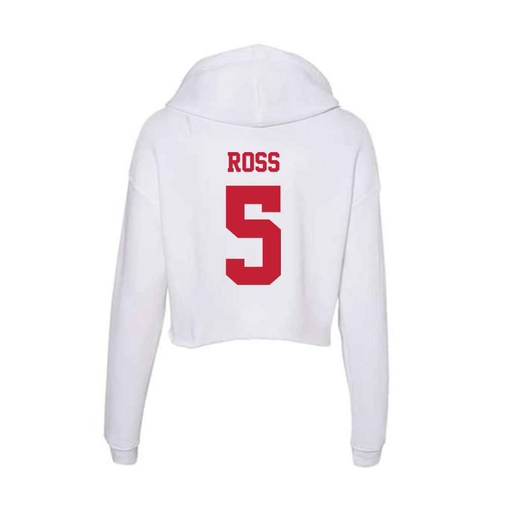 Ball State - NCAA Softball : Remington Ross - Classic Shersey Women's Crop Fleece Hoodie-1