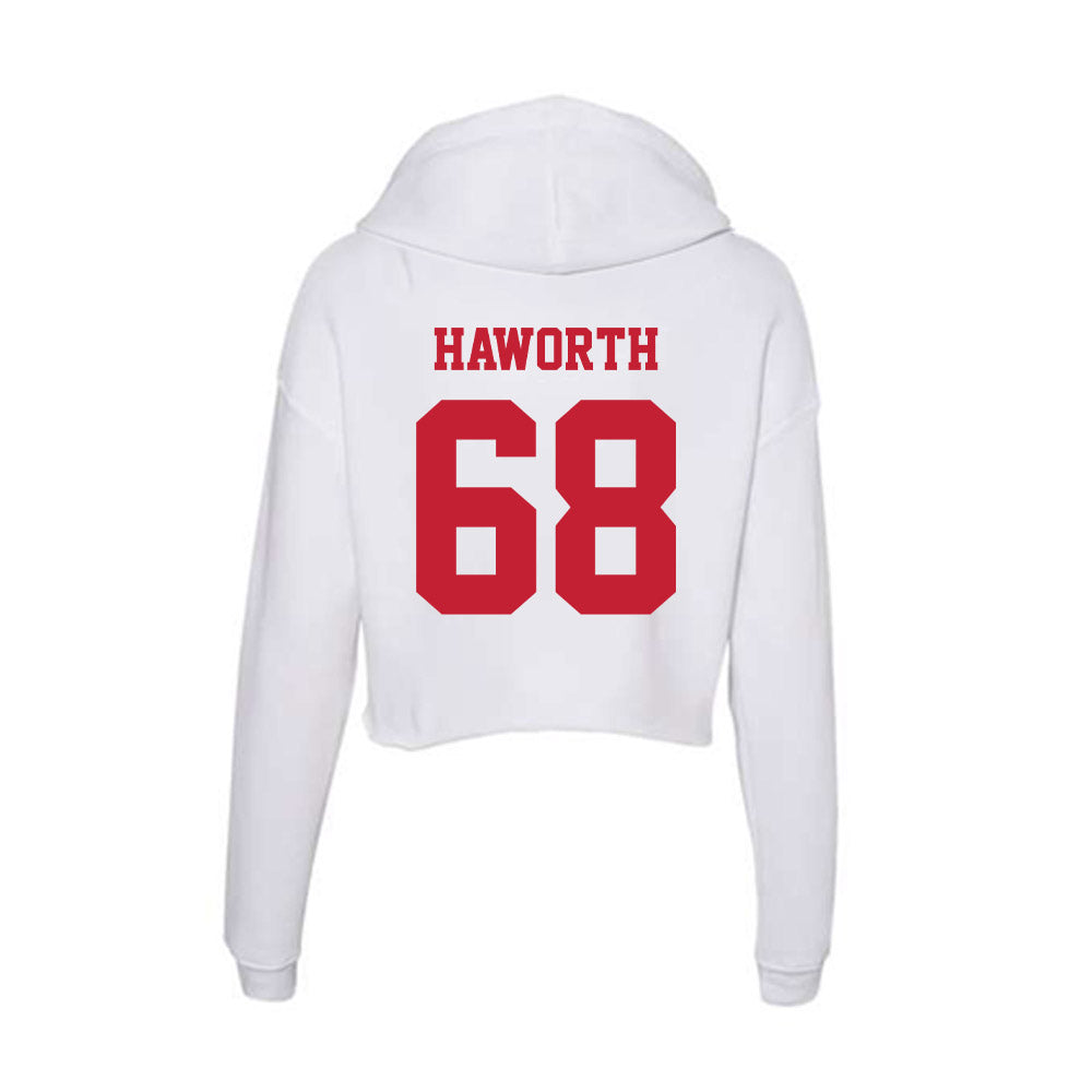 Ball State - NCAA Football : Grant Haworth - Classic Shersey Women's Crop Fleece Hoodie-1
