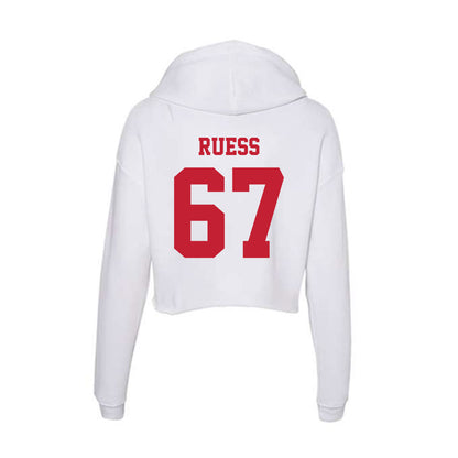 Ball State - NCAA Football : Jackson Ruess - Classic Shersey Women's Crop Fleece Hoodie-1