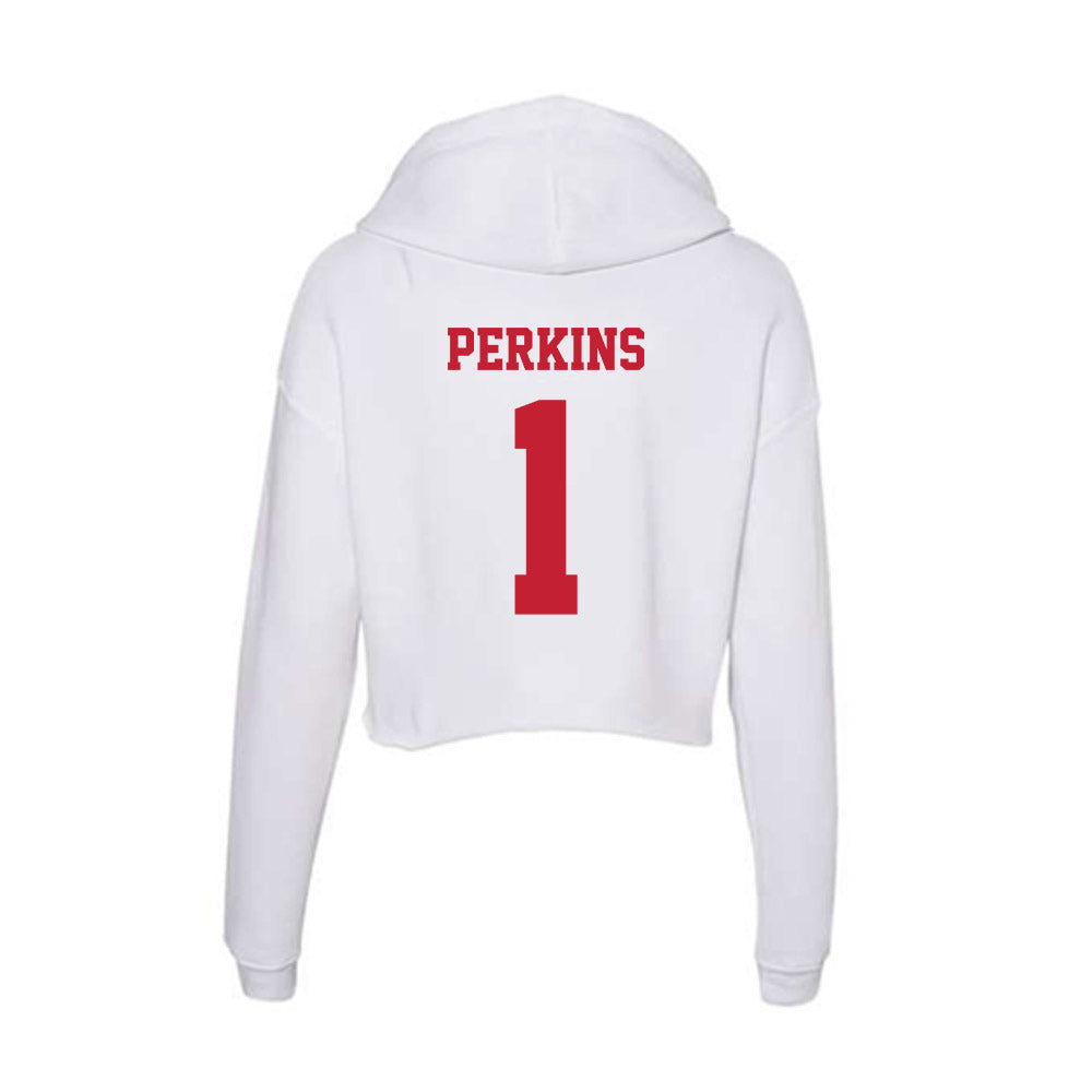 Ball State - NCAA Baseball : Maalik Perkins - Classic Shersey Women's Crop Fleece Hoodie-1