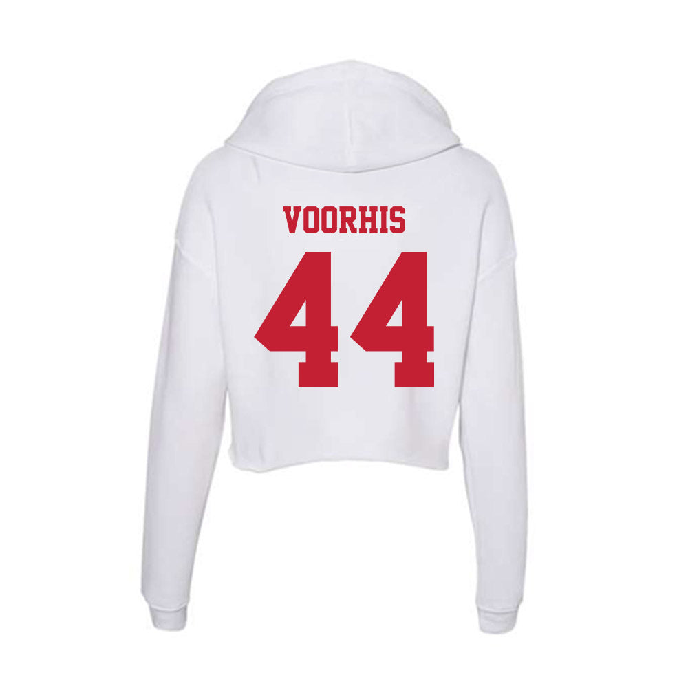 Ball State - NCAA Football : Nathan Voorhis - Classic Shersey Women's Crop Fleece Hoodie-1