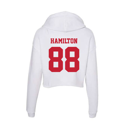 Ball State - NCAA Football : Donovan Hamilton - Classic Shersey Women's Crop Fleece Hoodie-1