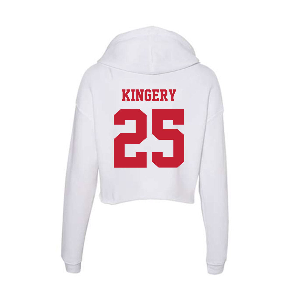  - NCAA Women's Basketball : Grace Kingery - Classic Shersey Women's Crop Fleece Hoodie-1