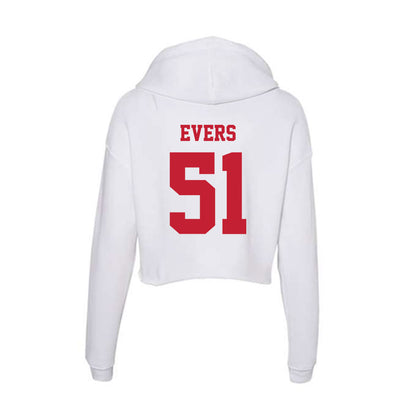 Ball State - NCAA Football : Ethan Evers - Classic Shersey Women's Crop Fleece Hoodie-1