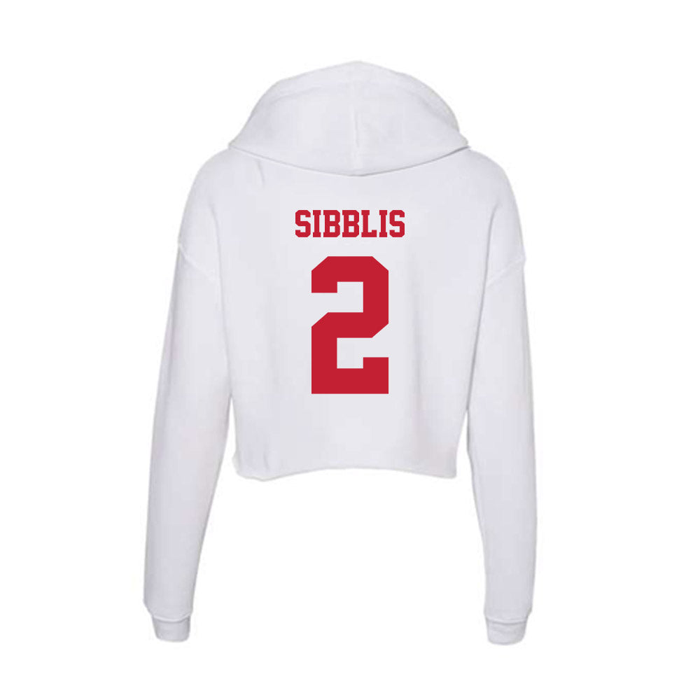 Ball State - NCAA Football : Mikhari Sibblis - Classic Shersey Women's Crop Fleece Hoodie-1