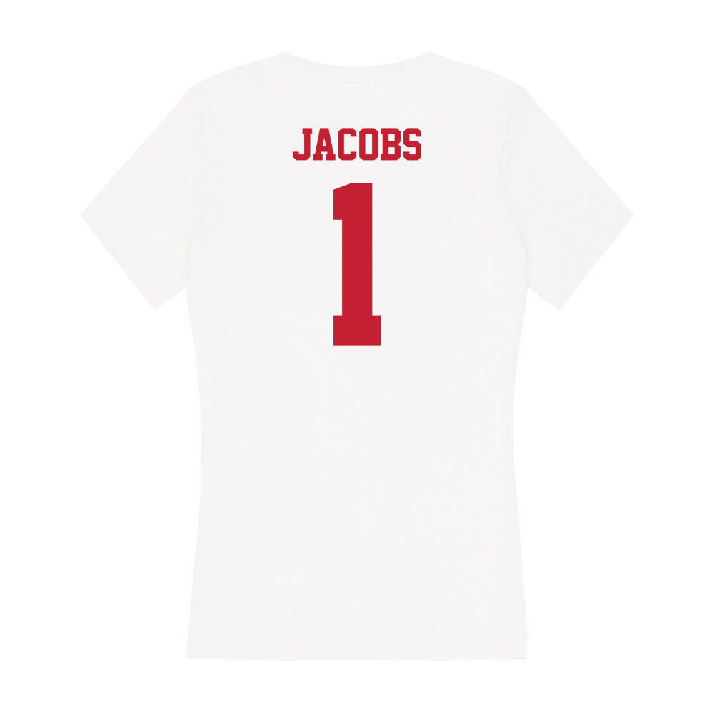 Ball State - NCAA Men's Basketball : Demarius Jacobs - Classic Shersey Women's V-Neck T-Shirt-1