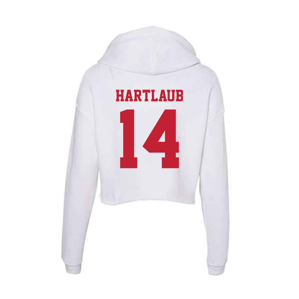 Ball State - NCAA Baseball : Jacob Hartlaub - Classic Shersey Women's Crop Fleece Hoodie-1