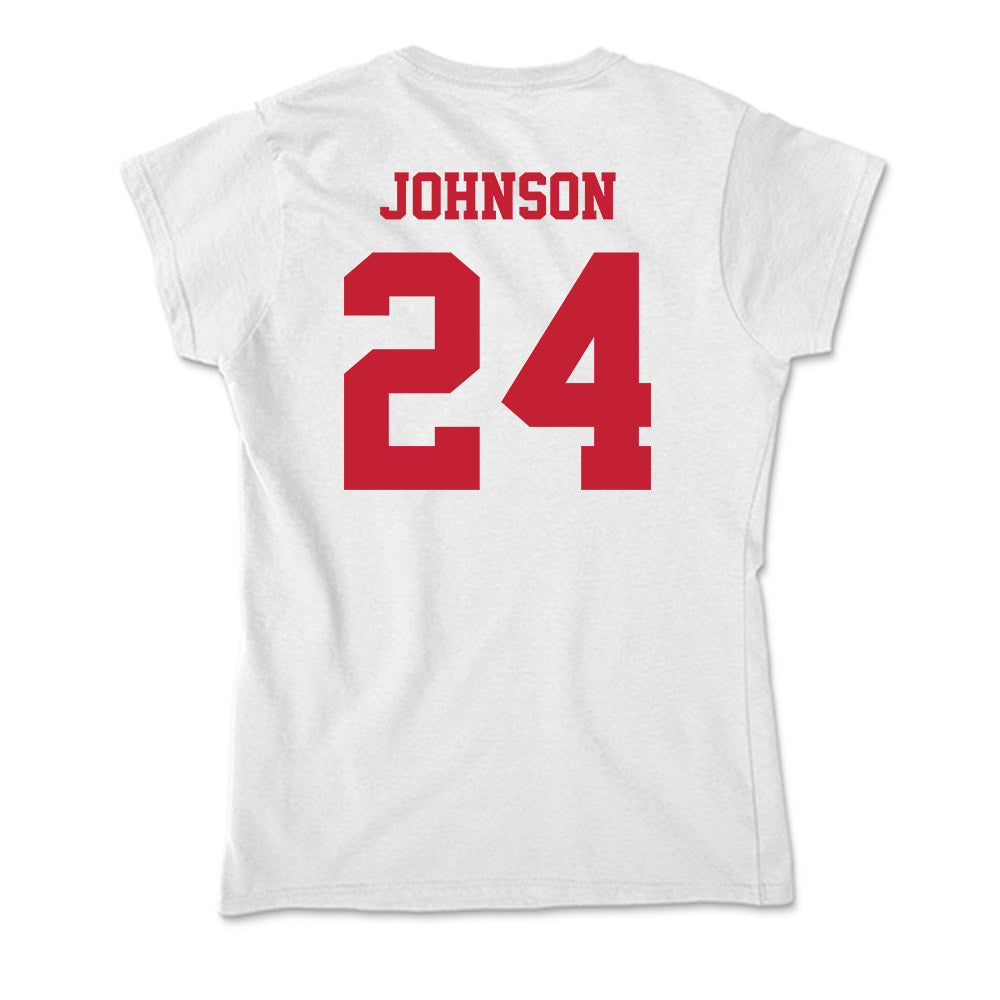 Ball State - NCAA Baseball : Keegan Johnson - Classic Shersey Soft Style Women’s T-Shirt-1