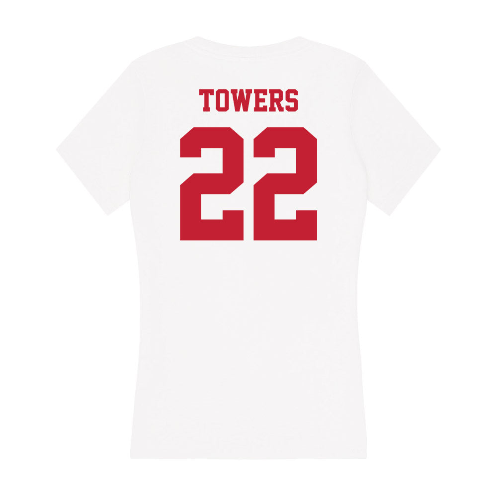 Ball State - NCAA Women's Basketball : Tessa Towers - Classic Shersey Women's V-Neck T-Shirt-1