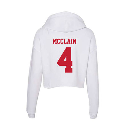 Ball State - NCAA Football : Eric McClain - Classic Shersey Women's Crop Fleece Hoodie-1