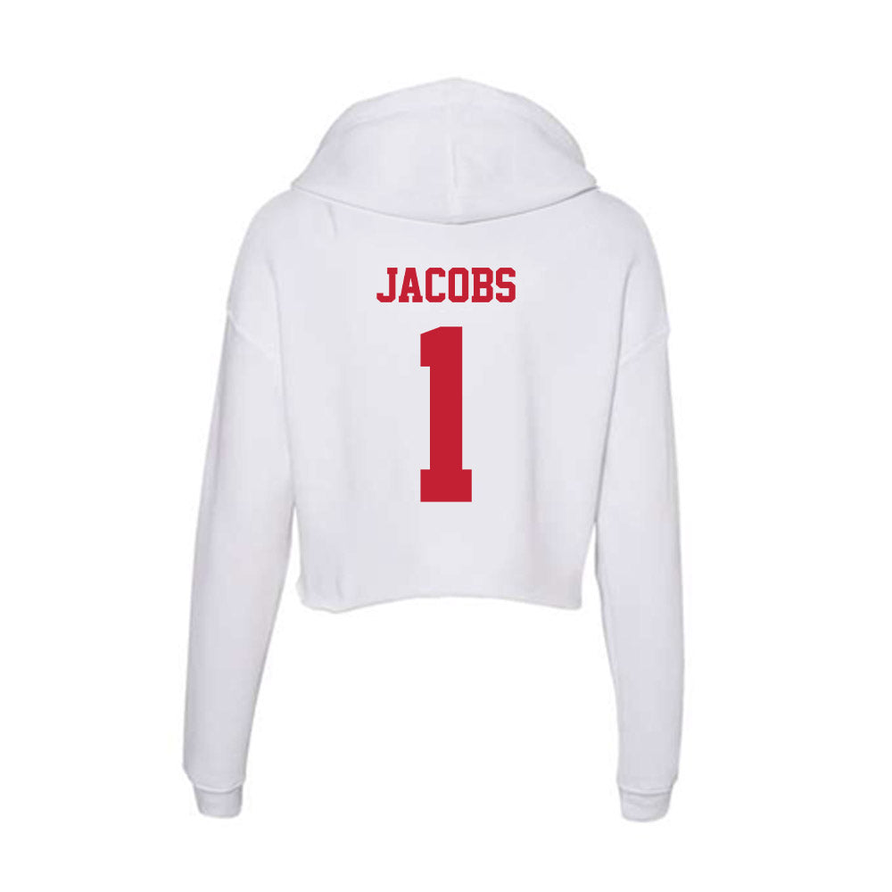 Ball State - NCAA Men's Basketball : Demarius Jacobs - Classic Shersey Women's Crop Fleece Hoodie-1