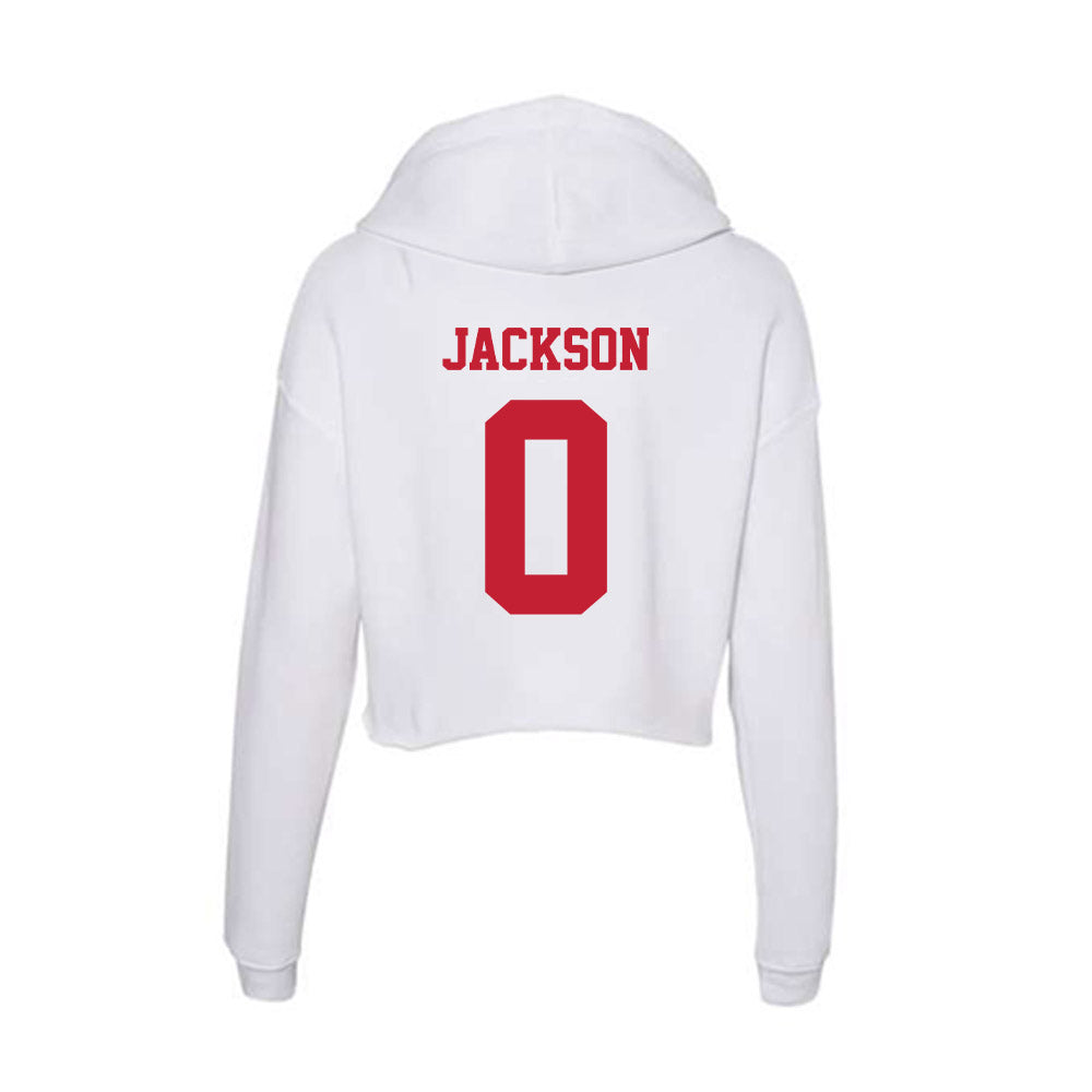 Ball State - NCAA Football : Elijah Jackson - Classic Shersey Women's Crop Fleece Hoodie-1