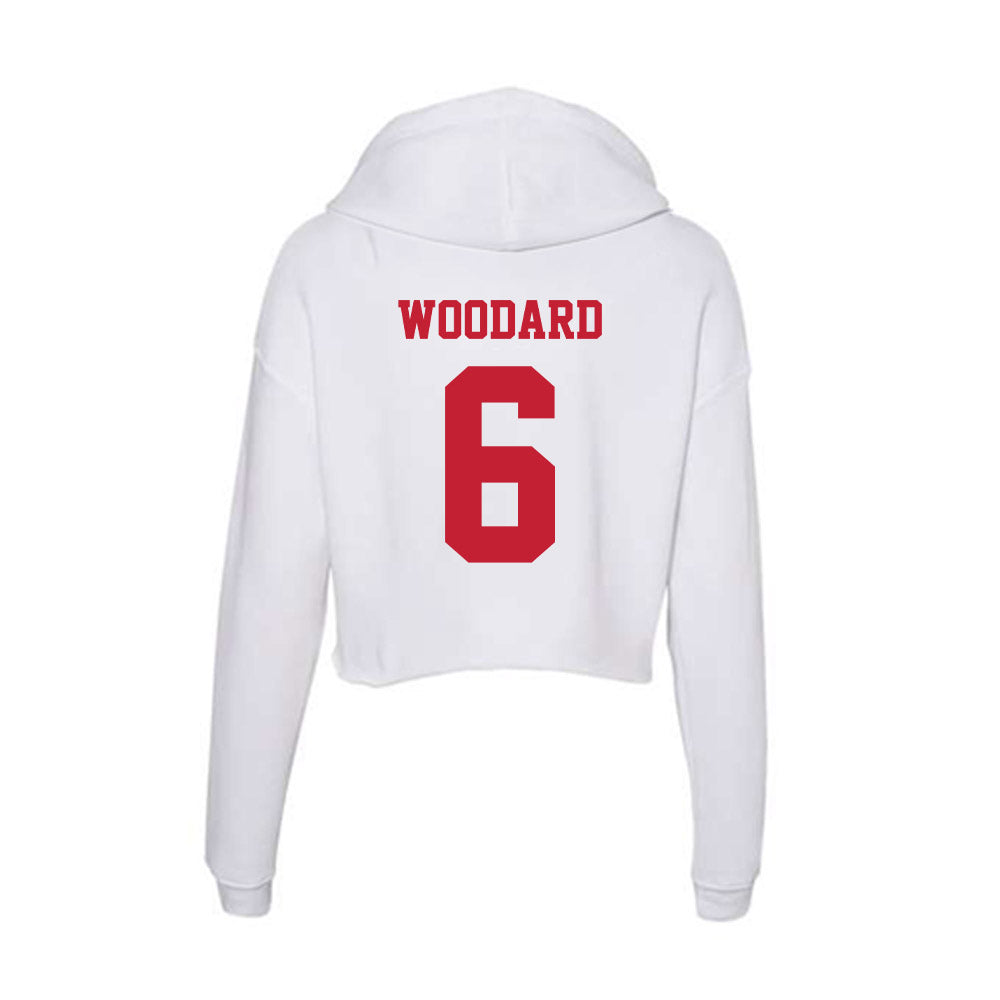 Ball State - NCAA Football : Tavion Woodard - Classic Shersey Women's Crop Fleece Hoodie-1