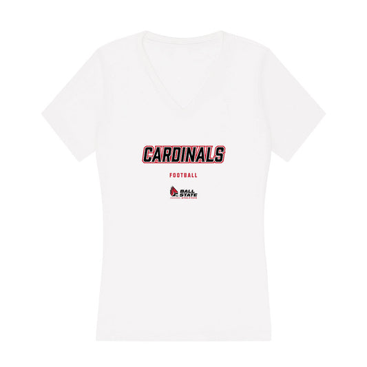 Ball State - NCAA Football : Tavion Woodard - Classic Shersey Women's V-Neck T-Shirt-0