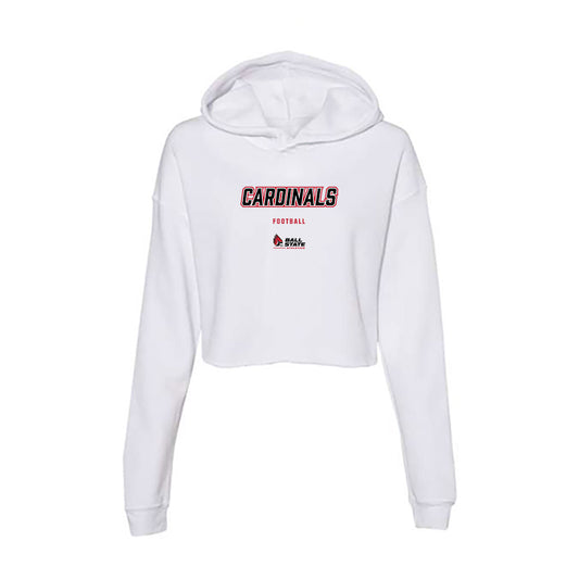 Ball State - NCAA Football : Phyllip Gunn - Classic Shersey Women's Crop Fleece Hoodie-0