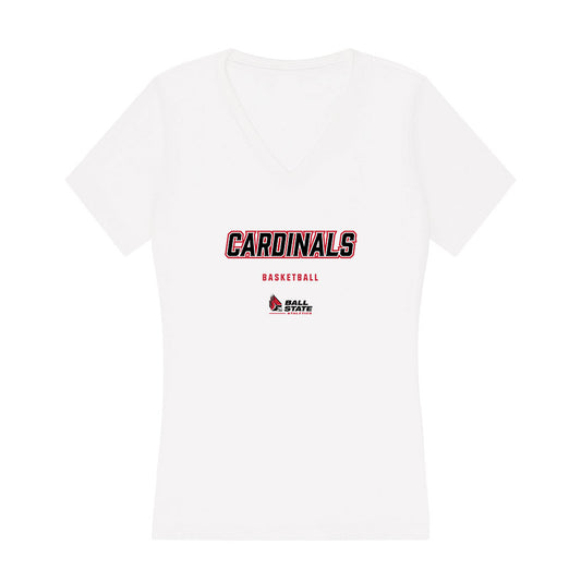 Ball State - NCAA Women's Basketball : Madelyn Bischoff - Classic Shersey Women's V-Neck T-Shirt-0