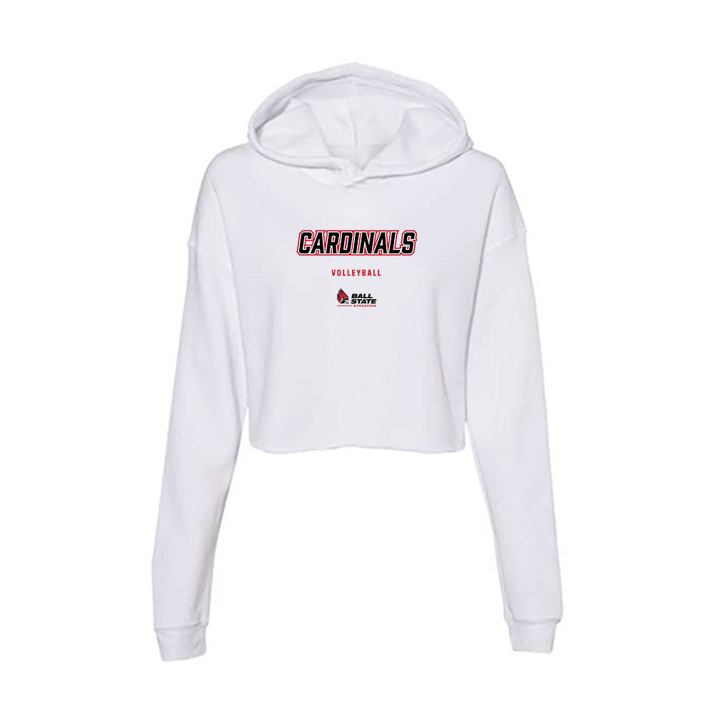 Ball State - NCAA Men's Volleyball : Patrick Rogers - Classic Shersey Women's Crop Fleece Hoodie-0