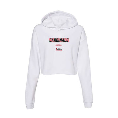 Ball State - NCAA Football : Tavion Woodard - Classic Shersey Women's Crop Fleece Hoodie-0