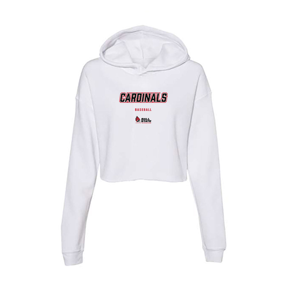 Ball State - NCAA Baseball : Jacob Gillis - Classic Shersey Women's Crop Fleece Hoodie-0