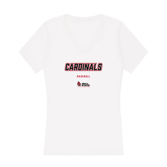 Ball State - NCAA Baseball : Brayden Huebner - Classic Shersey Women's V-Neck T-Shirt-0