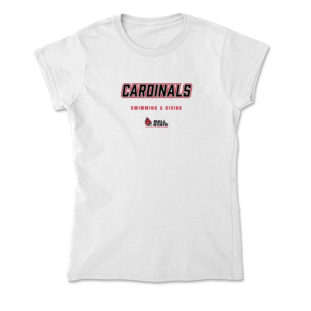 Ball State - NCAA Men's Swimming & Diving : Luke Pryor - Classic Shersey Soft Style Women’s T-Shirt-0