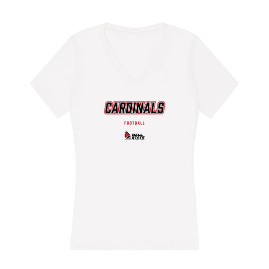 Ball State - NCAA Football : Jalon Jones - Classic Shersey Women's V-Neck T-Shirt-0