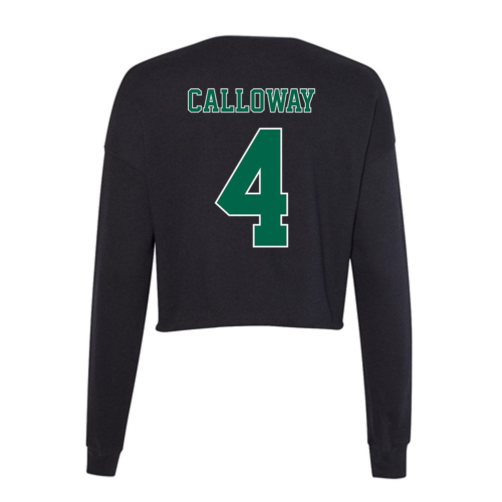 Tulane - NCAA Football : Jimmy Calloway - Women's Cropped Crew Fleece-1