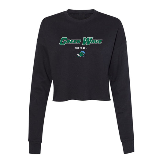 Tulane - NCAA Football : John Stivers - Women's Cropped Crew Fleece-0