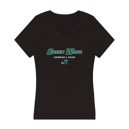 Tulane - NCAA Women's Swimming & Diving : Catherine Russo - Women's V-Neck T-Shirt-0