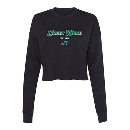 Tulane - NCAA Football : Michael Lavergne - Women's Cropped Crew Fleece-0