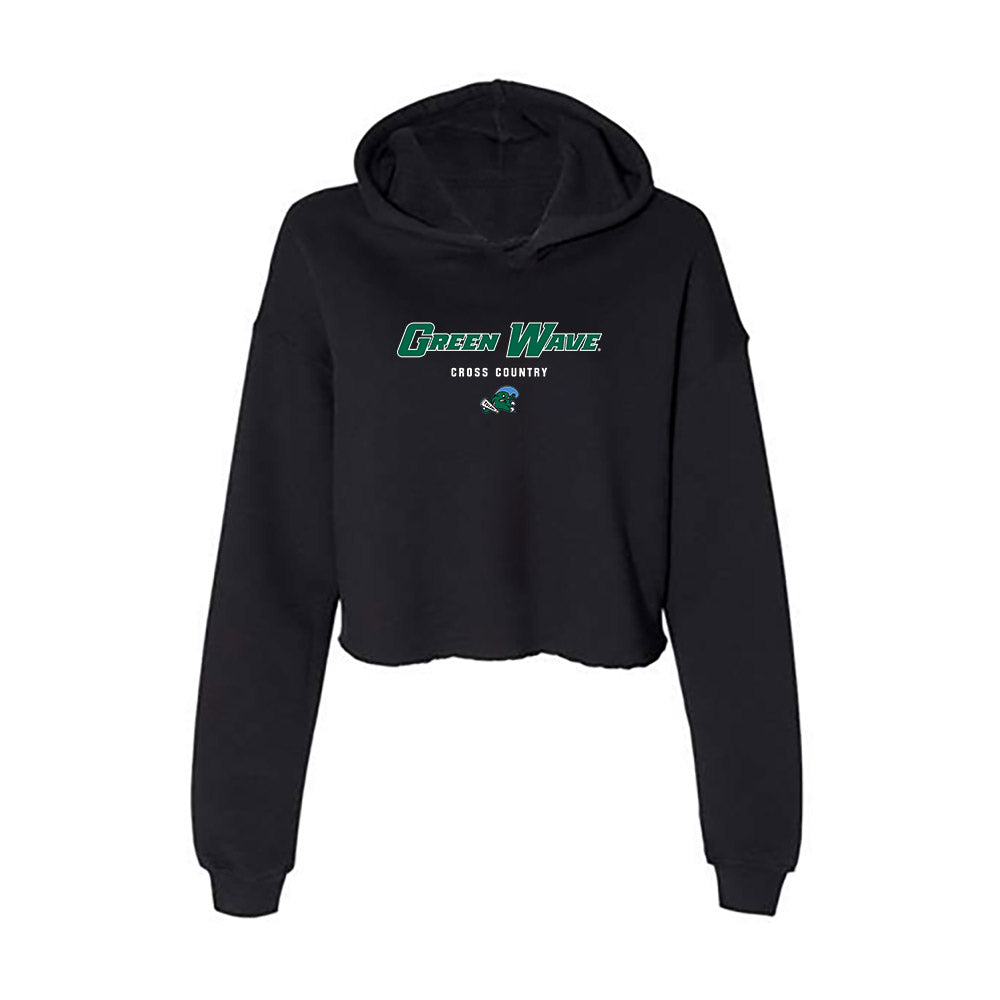 Tulane - NCAA Men's Cross Country : Adam Aldahir - Women's Crop Fleece Hoodie-0