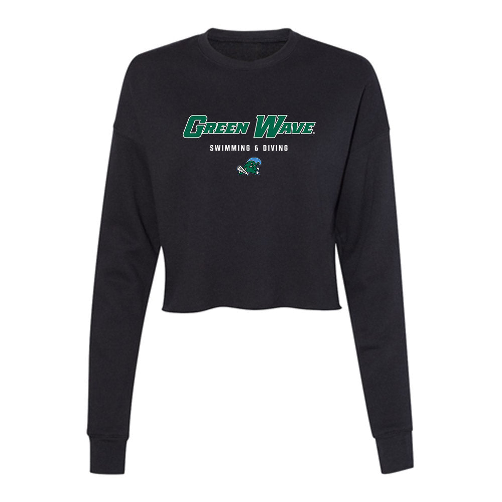Tulane - NCAA Women's Swimming & Diving : Eliza Lennox - Women's Cropped Crew Fleece-0