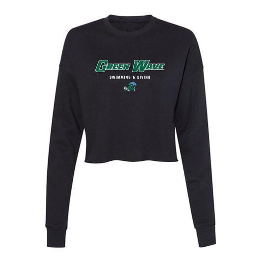 Tulane - NCAA Women's Swimming & Diving : Nicole Fant - Women's Cropped Crew Fleece-0