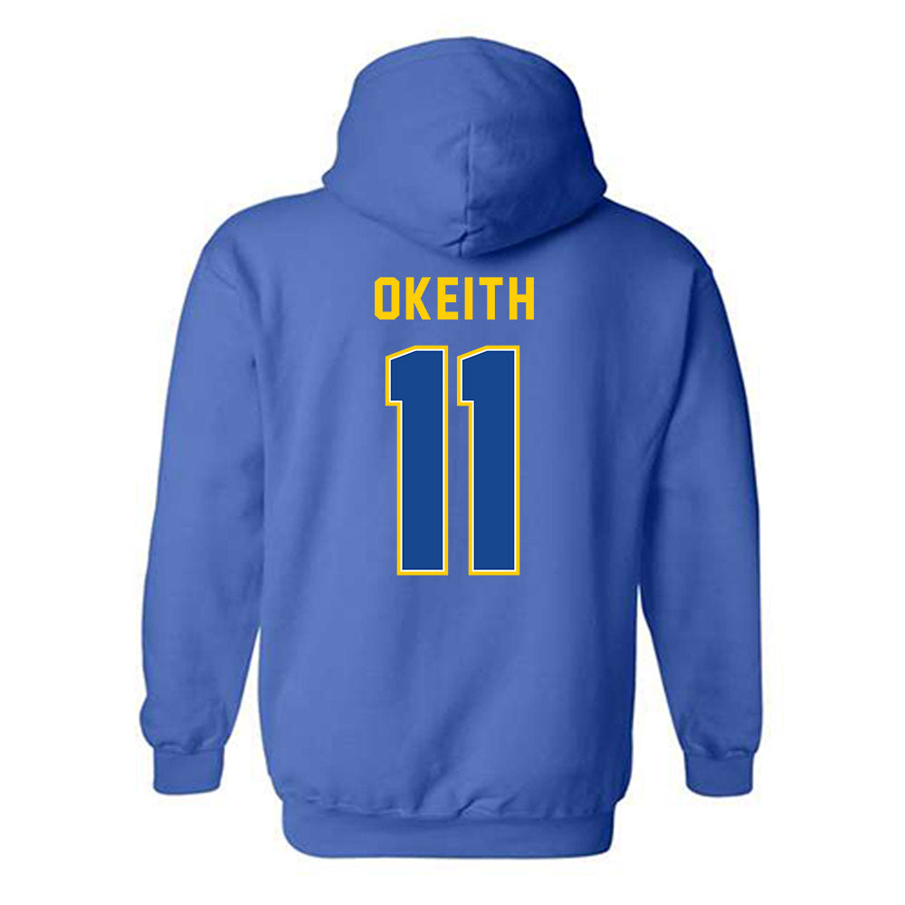 UAF - NCAA Men's Basketball : Jalai Okeith - Classic Shersey Hooded Sweatshirt-1