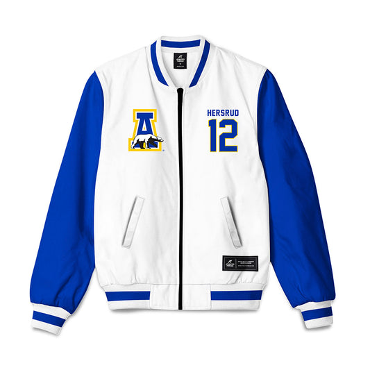 UAF - NCAA Men's Basketball : Jeremiah Hersrud - Bomber Jacket-0