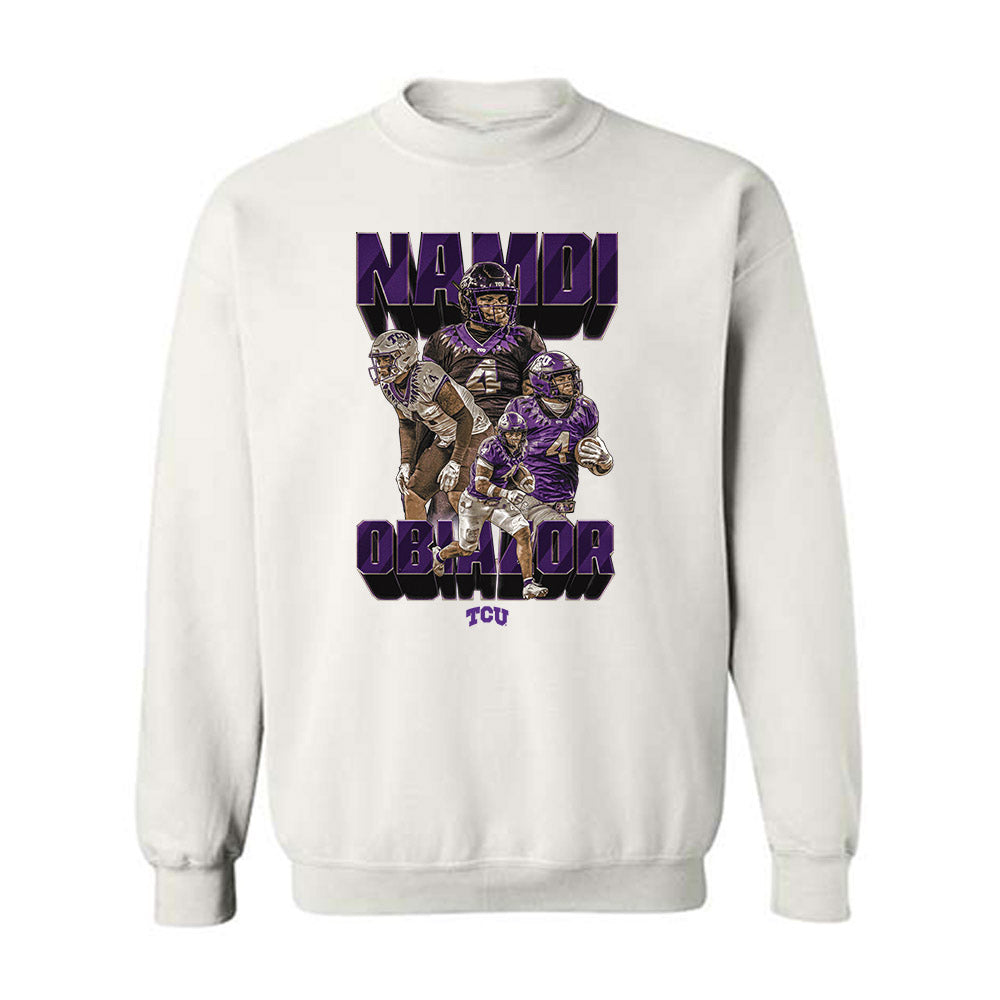 TCU - NCAA Football : Namdi Obiazor - Player Collage Crewneck Sweatshirt-0