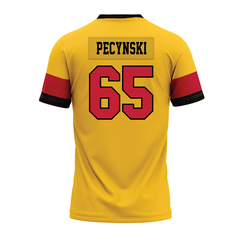 Ferris State - NCAA Football : Cory Pecynski - 2024 Yellow Premium Football Jersey-1