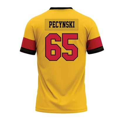 Ferris State - NCAA Football : Cory Pecynski - 2024 Yellow Premium Football Jersey-1
